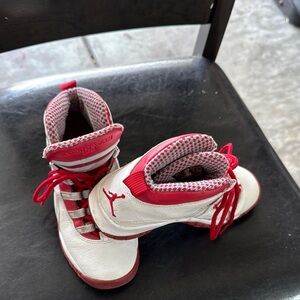 Air Jordan White and Red Sneakers